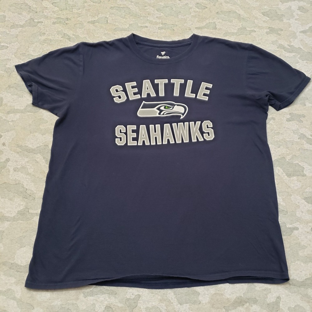 Seattle‎ Seahawks Top Womens XL Blue Fanatics Short Sleeve NFL Football